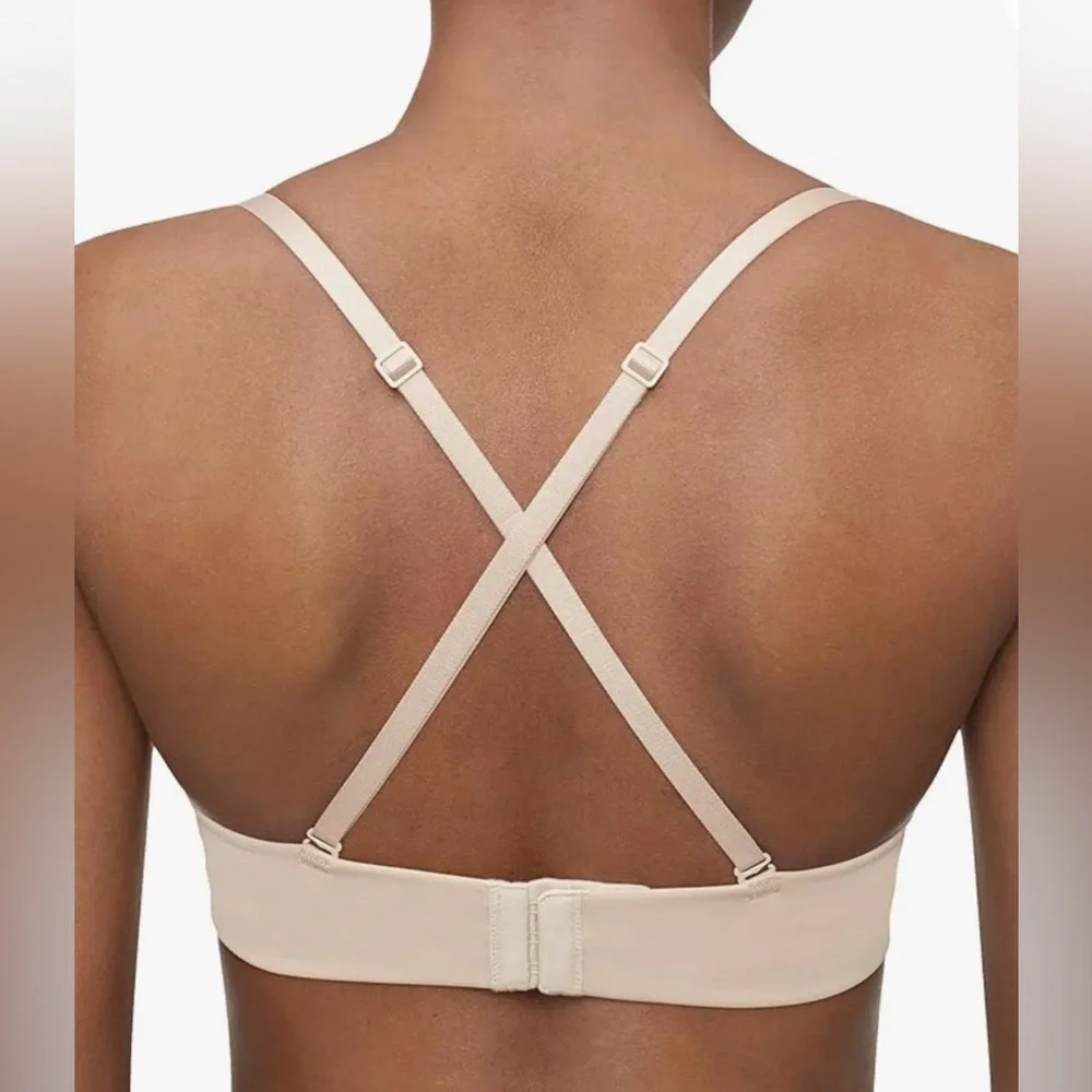 Calvin Klein Perfectly Fit Strapless Convertible Push-Up Bra Beige Size 34D